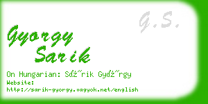 gyorgy sarik business card